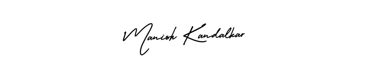 Make a beautiful signature design for name Manish Kandalkar. With this signature (AmerikaSignatureDemo-Regular) style, you can create a handwritten signature for free. Manish Kandalkar signature style 3 images and pictures png