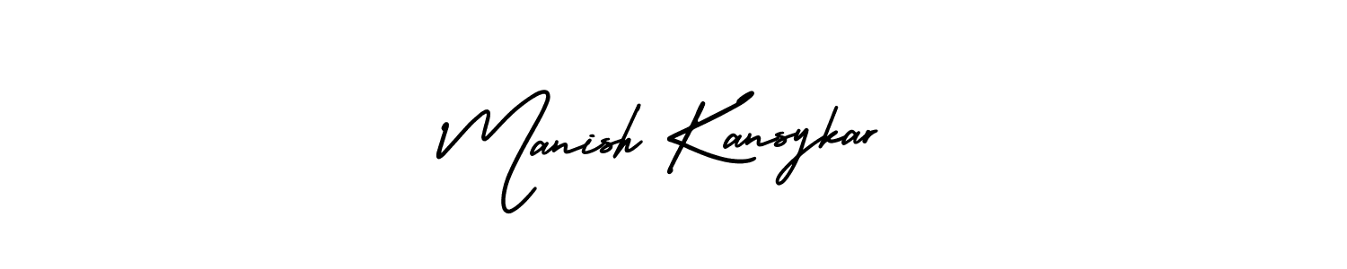 Make a beautiful signature design for name Manish Kansykar. With this signature (AmerikaSignatureDemo-Regular) style, you can create a handwritten signature for free. Manish Kansykar signature style 3 images and pictures png