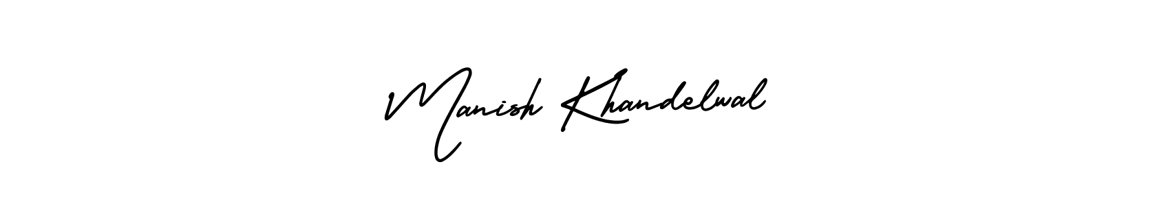 Manish Khandelwal stylish signature style. Best Handwritten Sign (AmerikaSignatureDemo-Regular) for my name. Handwritten Signature Collection Ideas for my name Manish Khandelwal. Manish Khandelwal signature style 3 images and pictures png