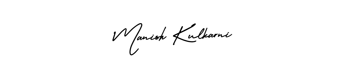 Make a short Manish Kulkarni signature style. Manage your documents anywhere anytime using AmerikaSignatureDemo-Regular. Create and add eSignatures, submit forms, share and send files easily. Manish Kulkarni signature style 3 images and pictures png