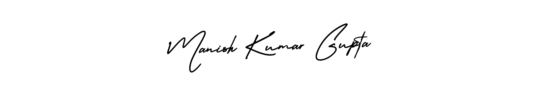 It looks lik you need a new signature style for name Manish Kumar Gupta. Design unique handwritten (AmerikaSignatureDemo-Regular) signature with our free signature maker in just a few clicks. Manish Kumar Gupta signature style 3 images and pictures png