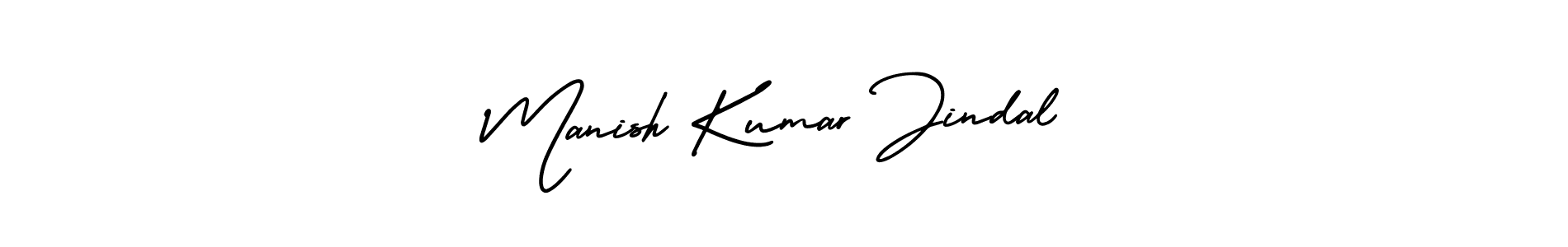 Make a beautiful signature design for name Manish Kumar Jindal. With this signature (AmerikaSignatureDemo-Regular) style, you can create a handwritten signature for free. Manish Kumar Jindal signature style 3 images and pictures png