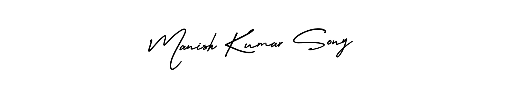 Manish Kumar Sony stylish signature style. Best Handwritten Sign (AmerikaSignatureDemo-Regular) for my name. Handwritten Signature Collection Ideas for my name Manish Kumar Sony. Manish Kumar Sony signature style 3 images and pictures png