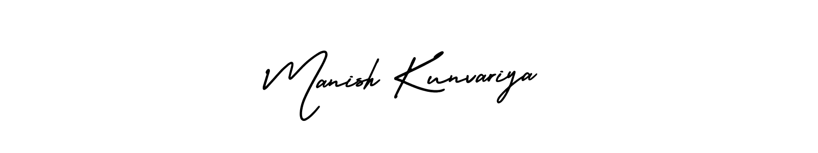 Make a short Manish Kunvariya signature style. Manage your documents anywhere anytime using AmerikaSignatureDemo-Regular. Create and add eSignatures, submit forms, share and send files easily. Manish Kunvariya signature style 3 images and pictures png