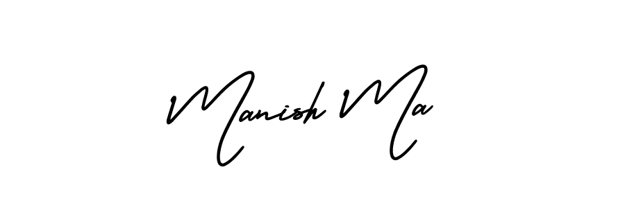 AmerikaSignatureDemo-Regular is a professional signature style that is perfect for those who want to add a touch of class to their signature. It is also a great choice for those who want to make their signature more unique. Get Manish Ma name to fancy signature for free. Manish Ma signature style 3 images and pictures png