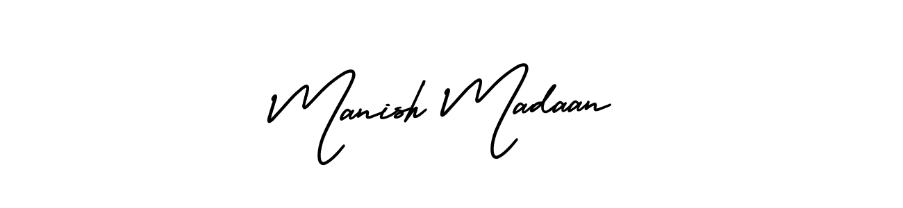 Also we have Manish Madaan name is the best signature style. Create professional handwritten signature collection using AmerikaSignatureDemo-Regular autograph style. Manish Madaan signature style 3 images and pictures png