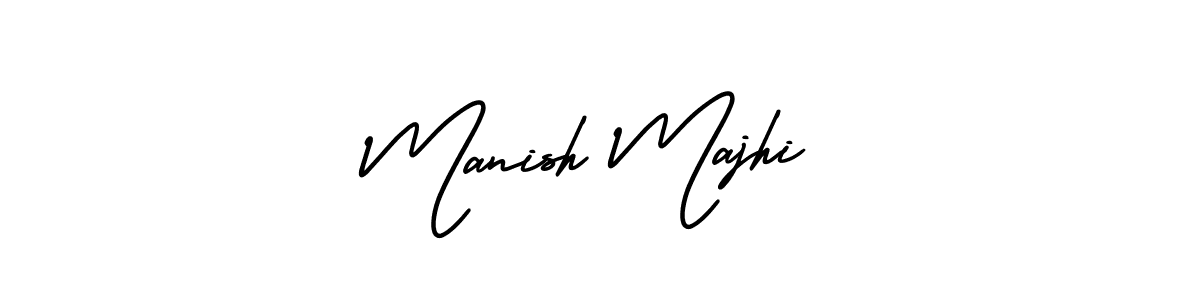 Use a signature maker to create a handwritten signature online. With this signature software, you can design (AmerikaSignatureDemo-Regular) your own signature for name Manish Majhi. Manish Majhi signature style 3 images and pictures png