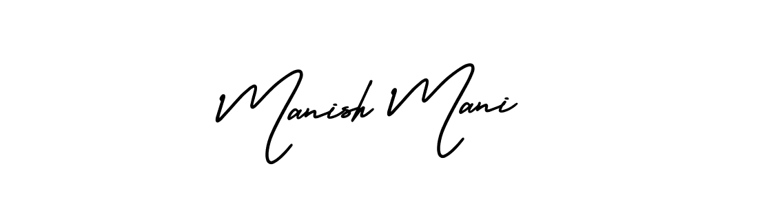 Create a beautiful signature design for name Manish Mani. With this signature (AmerikaSignatureDemo-Regular) fonts, you can make a handwritten signature for free. Manish Mani signature style 3 images and pictures png