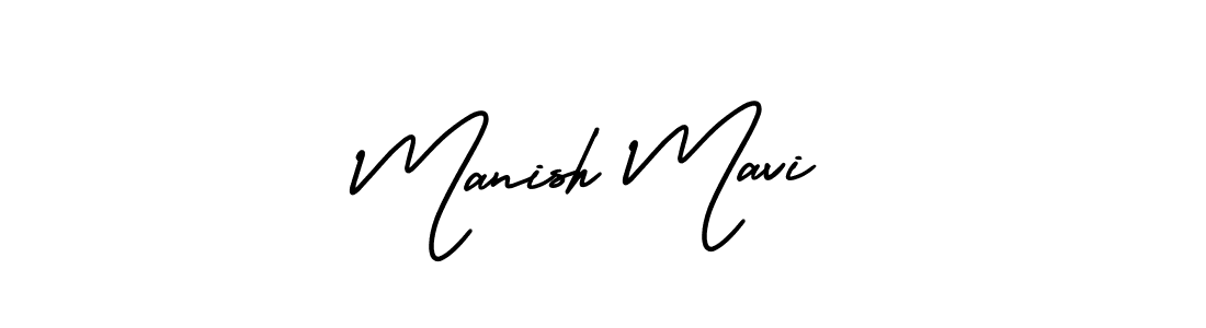 You should practise on your own different ways (AmerikaSignatureDemo-Regular) to write your name (Manish Mavi) in signature. don't let someone else do it for you. Manish Mavi signature style 3 images and pictures png