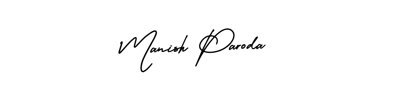This is the best signature style for the Manish Paroda name. Also you like these signature font (AmerikaSignatureDemo-Regular). Mix name signature. Manish Paroda signature style 3 images and pictures png