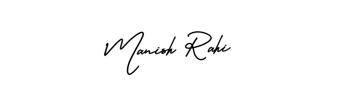 Use a signature maker to create a handwritten signature online. With this signature software, you can design (AmerikaSignatureDemo-Regular) your own signature for name Manish Rahi. Manish Rahi signature style 3 images and pictures png