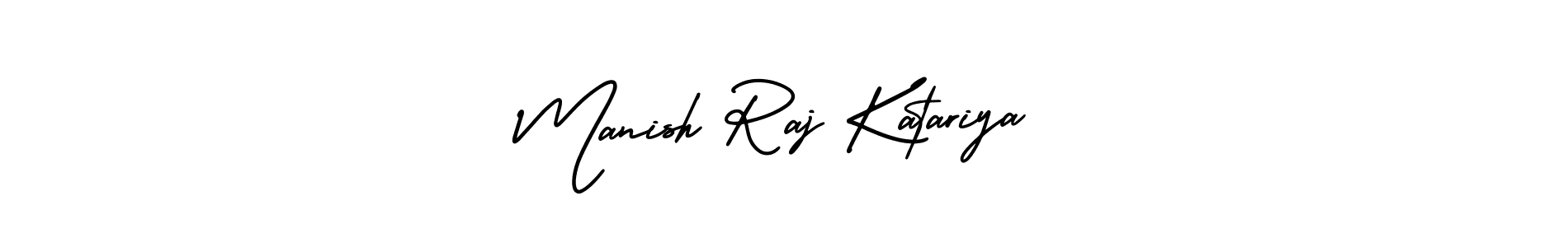 It looks lik you need a new signature style for name Manish Raj Katariya. Design unique handwritten (AmerikaSignatureDemo-Regular) signature with our free signature maker in just a few clicks. Manish Raj Katariya signature style 3 images and pictures png