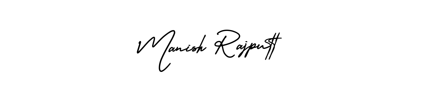 It looks lik you need a new signature style for name Manish Rajputt. Design unique handwritten (AmerikaSignatureDemo-Regular) signature with our free signature maker in just a few clicks. Manish Rajputt signature style 3 images and pictures png