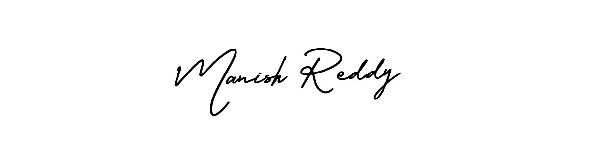 Create a beautiful signature design for name Manish Reddy. With this signature (AmerikaSignatureDemo-Regular) fonts, you can make a handwritten signature for free. Manish Reddy signature style 3 images and pictures png