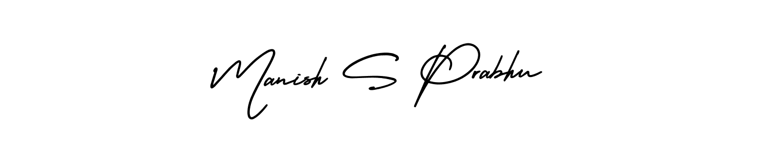 It looks lik you need a new signature style for name Manish S Prabhu. Design unique handwritten (AmerikaSignatureDemo-Regular) signature with our free signature maker in just a few clicks. Manish S Prabhu signature style 3 images and pictures png