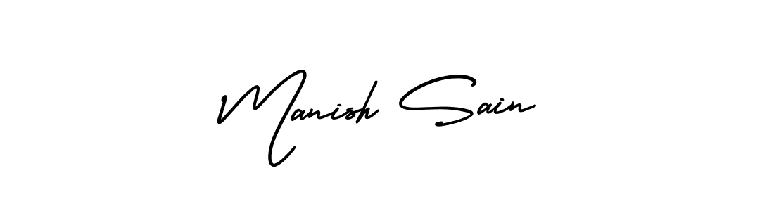 Make a short Manish Sain signature style. Manage your documents anywhere anytime using AmerikaSignatureDemo-Regular. Create and add eSignatures, submit forms, share and send files easily. Manish Sain signature style 3 images and pictures png