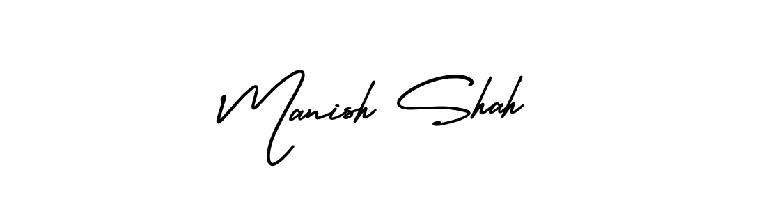 It looks lik you need a new signature style for name Manish Shah. Design unique handwritten (AmerikaSignatureDemo-Regular) signature with our free signature maker in just a few clicks. Manish Shah signature style 3 images and pictures png