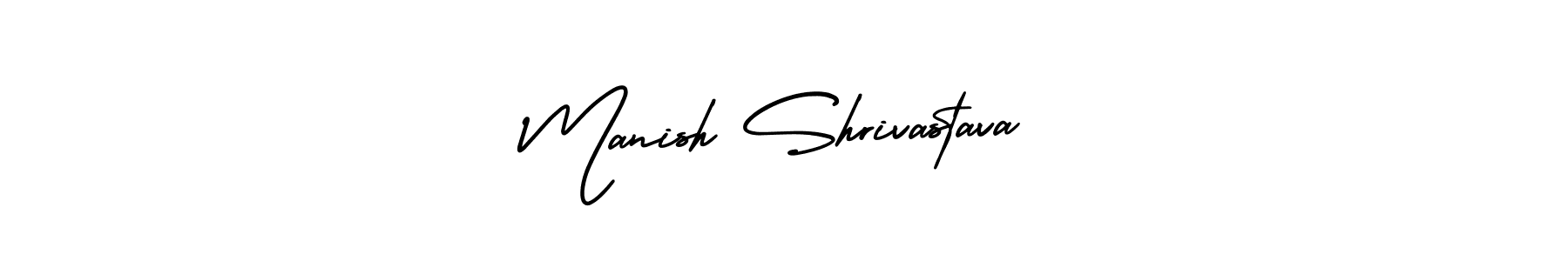 Create a beautiful signature design for name Manish Shrivastava. With this signature (AmerikaSignatureDemo-Regular) fonts, you can make a handwritten signature for free. Manish Shrivastava signature style 3 images and pictures png