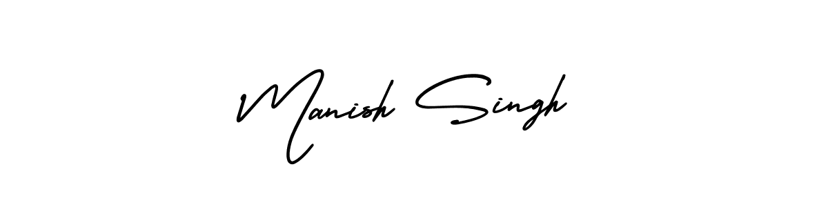 Use a signature maker to create a handwritten signature online. With this signature software, you can design (AmerikaSignatureDemo-Regular) your own signature for name Manish Singh. Manish Singh signature style 3 images and pictures png