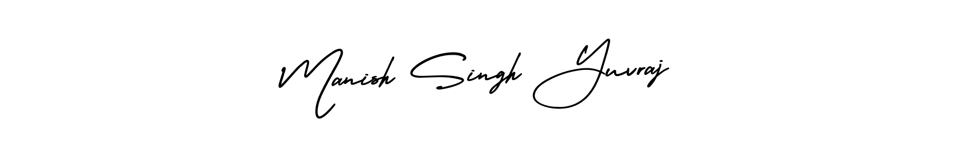 Design your own signature with our free online signature maker. With this signature software, you can create a handwritten (AmerikaSignatureDemo-Regular) signature for name Manish Singh Yuvraj. Manish Singh Yuvraj signature style 3 images and pictures png