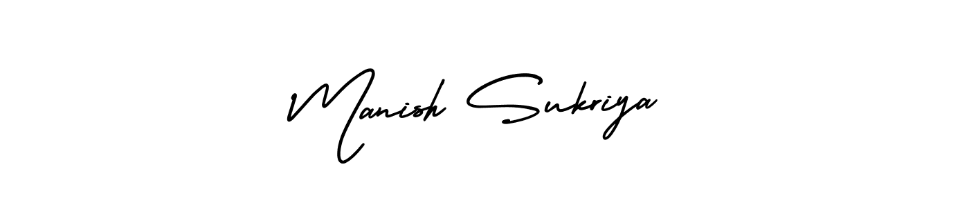 Make a beautiful signature design for name Manish Sukriya. Use this online signature maker to create a handwritten signature for free. Manish Sukriya signature style 3 images and pictures png