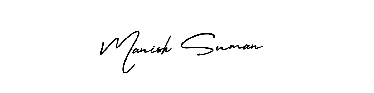 How to Draw Manish Suman signature style? AmerikaSignatureDemo-Regular is a latest design signature styles for name Manish Suman. Manish Suman signature style 3 images and pictures png