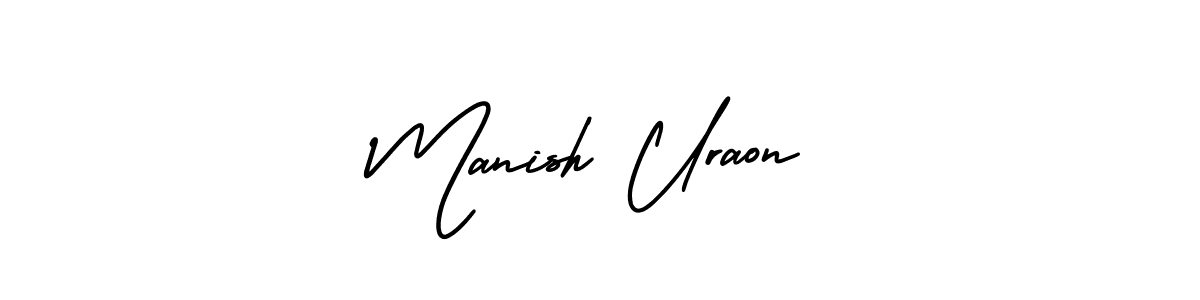 Make a beautiful signature design for name Manish Uraon. With this signature (AmerikaSignatureDemo-Regular) style, you can create a handwritten signature for free. Manish Uraon signature style 3 images and pictures png