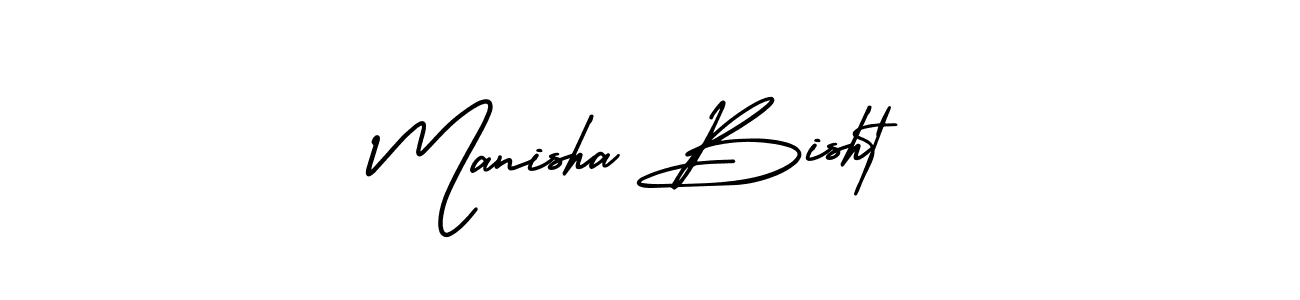 Use a signature maker to create a handwritten signature online. With this signature software, you can design (AmerikaSignatureDemo-Regular) your own signature for name Manisha Bisht. Manisha Bisht signature style 3 images and pictures png