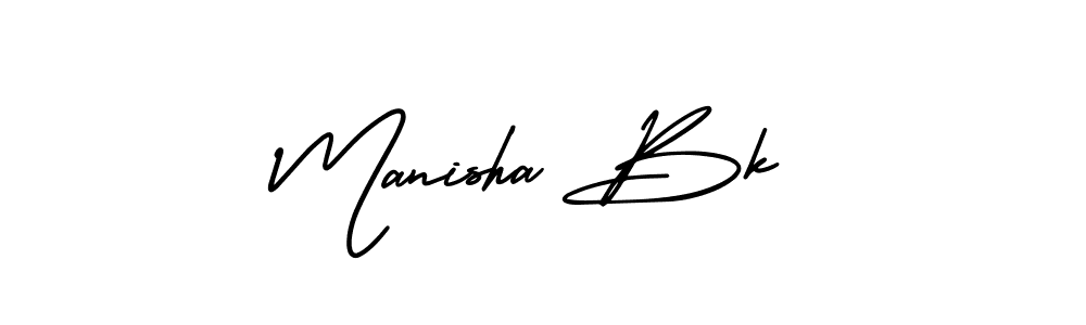 This is the best signature style for the Manisha Bk name. Also you like these signature font (AmerikaSignatureDemo-Regular). Mix name signature. Manisha Bk signature style 3 images and pictures png