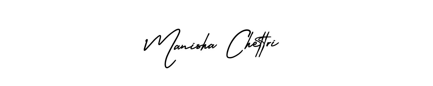 Design your own signature with our free online signature maker. With this signature software, you can create a handwritten (AmerikaSignatureDemo-Regular) signature for name Manisha Chettri. Manisha Chettri signature style 3 images and pictures png