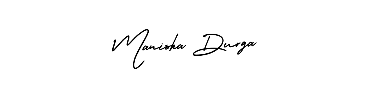 Design your own signature with our free online signature maker. With this signature software, you can create a handwritten (AmerikaSignatureDemo-Regular) signature for name Manisha Durga. Manisha Durga signature style 3 images and pictures png