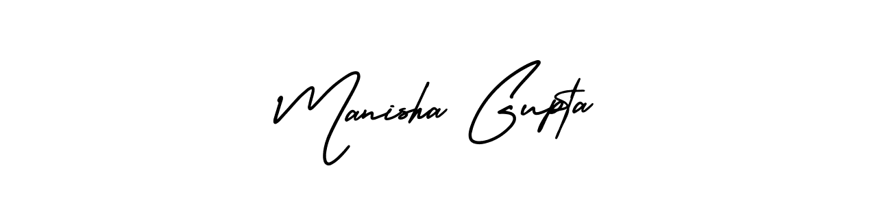 Create a beautiful signature design for name Manisha Gupta. With this signature (AmerikaSignatureDemo-Regular) fonts, you can make a handwritten signature for free. Manisha Gupta signature style 3 images and pictures png
