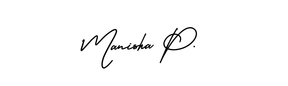 Check out images of Autograph of Manisha P. name. Actor Manisha P. Signature Style. AmerikaSignatureDemo-Regular is a professional sign style online. Manisha P. signature style 3 images and pictures png