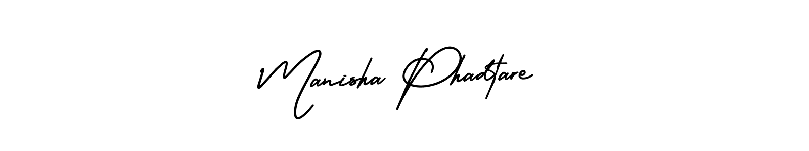 Manisha Phadtare stylish signature style. Best Handwritten Sign (AmerikaSignatureDemo-Regular) for my name. Handwritten Signature Collection Ideas for my name Manisha Phadtare. Manisha Phadtare signature style 3 images and pictures png