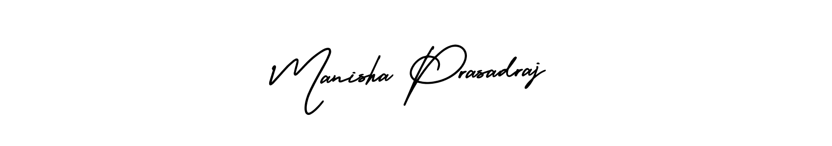 AmerikaSignatureDemo-Regular is a professional signature style that is perfect for those who want to add a touch of class to their signature. It is also a great choice for those who want to make their signature more unique. Get Manisha Prasadraj name to fancy signature for free. Manisha Prasadraj signature style 3 images and pictures png