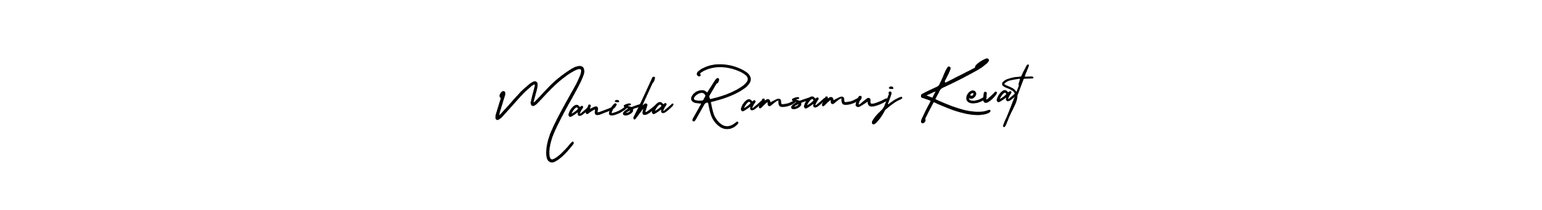 Also You can easily find your signature by using the search form. We will create Manisha Ramsamuj Kevat name handwritten signature images for you free of cost using AmerikaSignatureDemo-Regular sign style. Manisha Ramsamuj Kevat signature style 3 images and pictures png