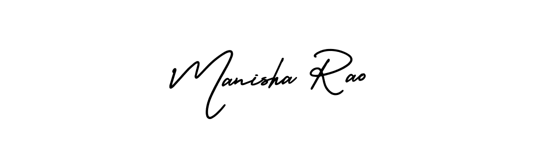 Manisha Rao stylish signature style. Best Handwritten Sign (AmerikaSignatureDemo-Regular) for my name. Handwritten Signature Collection Ideas for my name Manisha Rao. Manisha Rao signature style 3 images and pictures png