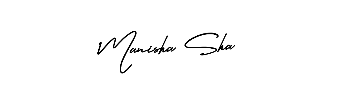 Best and Professional Signature Style for Manisha Sha. AmerikaSignatureDemo-Regular Best Signature Style Collection. Manisha Sha signature style 3 images and pictures png
