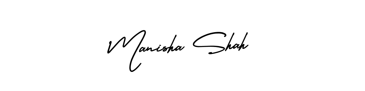 Design your own signature with our free online signature maker. With this signature software, you can create a handwritten (AmerikaSignatureDemo-Regular) signature for name Manisha Shah. Manisha Shah signature style 3 images and pictures png