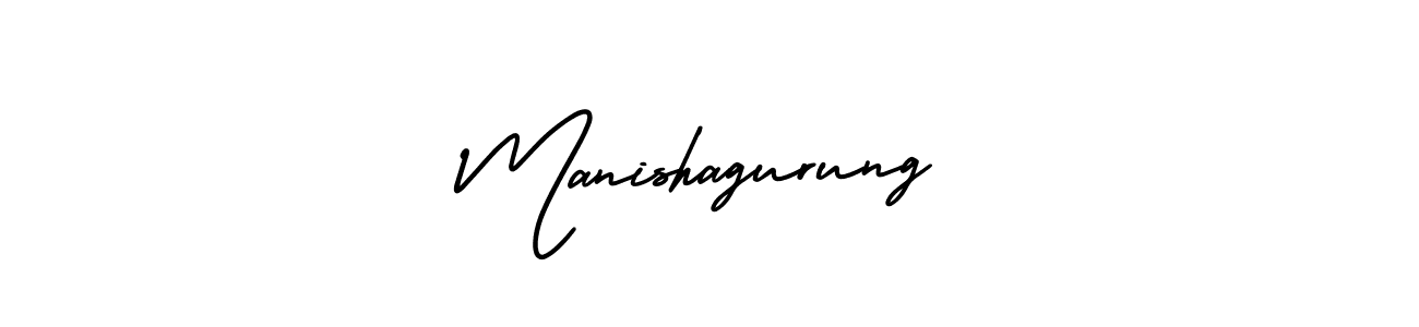 Make a beautiful signature design for name Manishagurung. With this signature (AmerikaSignatureDemo-Regular) style, you can create a handwritten signature for free. Manishagurung signature style 3 images and pictures png