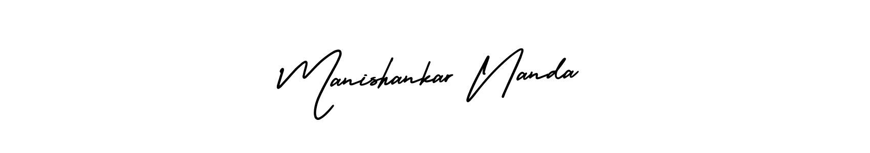 How to make Manishankar Nanda signature? AmerikaSignatureDemo-Regular is a professional autograph style. Create handwritten signature for Manishankar Nanda name. Manishankar Nanda signature style 3 images and pictures png
