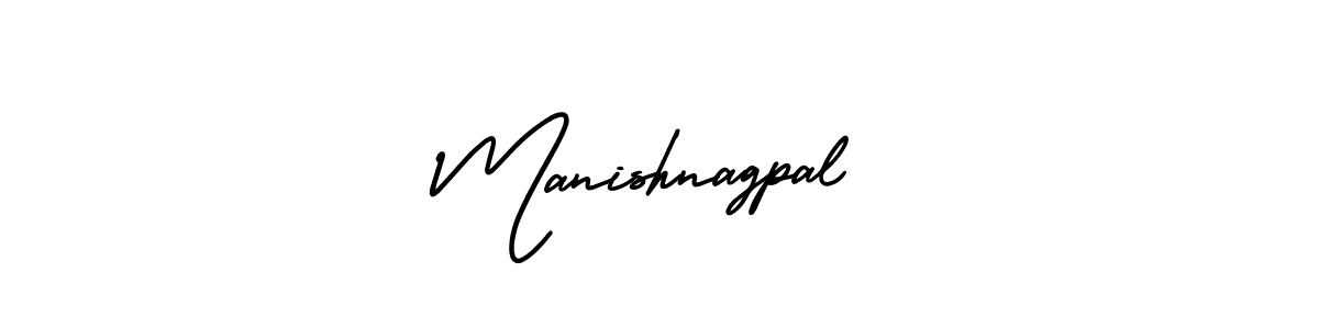 You should practise on your own different ways (AmerikaSignatureDemo-Regular) to write your name (Manishnagpal) in signature. don't let someone else do it for you. Manishnagpal signature style 3 images and pictures png