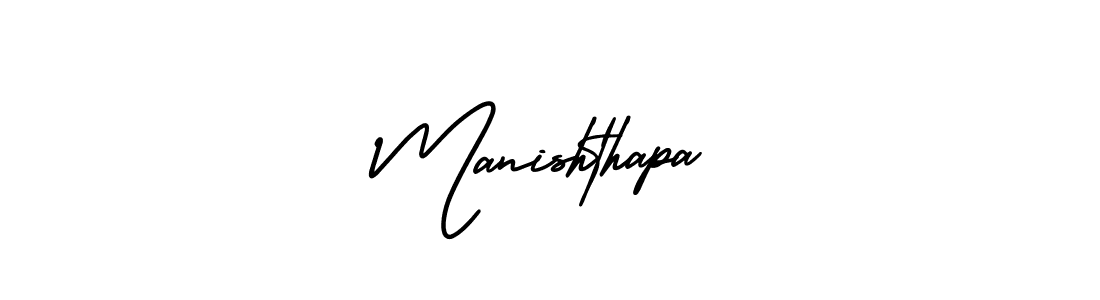 Use a signature maker to create a handwritten signature online. With this signature software, you can design (AmerikaSignatureDemo-Regular) your own signature for name Manishthapa. Manishthapa signature style 3 images and pictures png