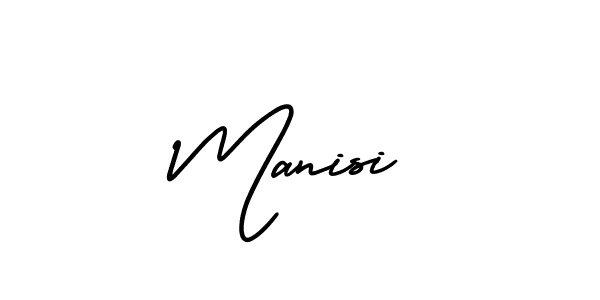 Use a signature maker to create a handwritten signature online. With this signature software, you can design (AmerikaSignatureDemo-Regular) your own signature for name Manisi. Manisi signature style 3 images and pictures png