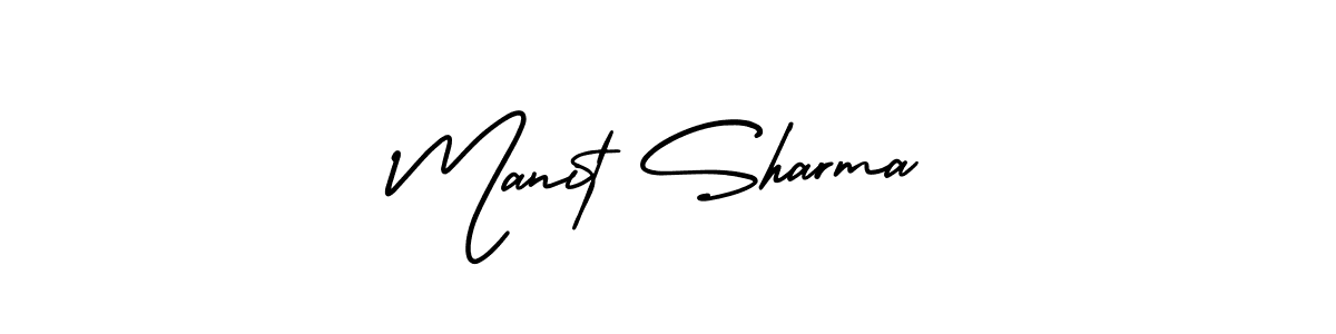 How to make Manit Sharma signature? AmerikaSignatureDemo-Regular is a professional autograph style. Create handwritten signature for Manit Sharma name. Manit Sharma signature style 3 images and pictures png