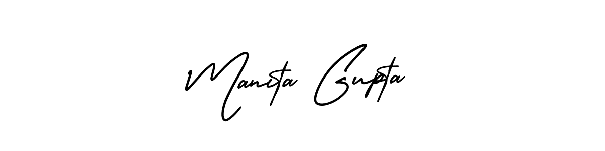 Also we have Manita Gupta name is the best signature style. Create professional handwritten signature collection using AmerikaSignatureDemo-Regular autograph style. Manita Gupta signature style 3 images and pictures png