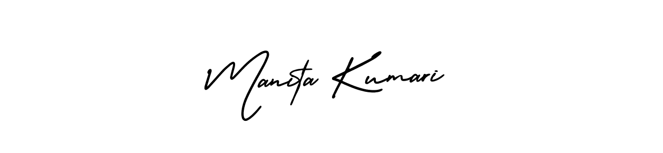 Manita Kumari stylish signature style. Best Handwritten Sign (AmerikaSignatureDemo-Regular) for my name. Handwritten Signature Collection Ideas for my name Manita Kumari. Manita Kumari signature style 3 images and pictures png