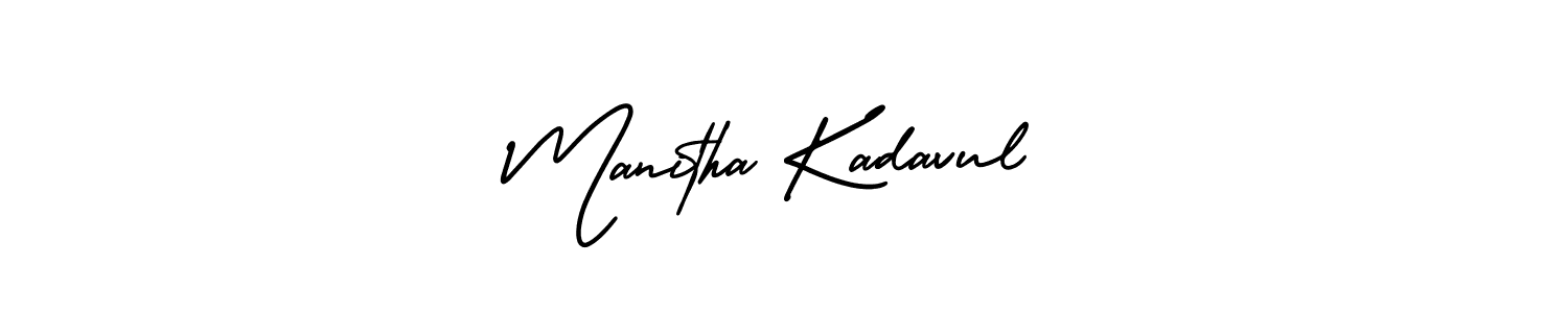 Create a beautiful signature design for name Manitha Kadavul. With this signature (AmerikaSignatureDemo-Regular) fonts, you can make a handwritten signature for free. Manitha Kadavul signature style 3 images and pictures png