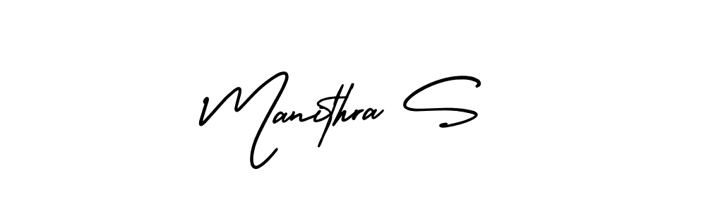 Make a beautiful signature design for name Manithra S. Use this online signature maker to create a handwritten signature for free. Manithra S signature style 3 images and pictures png