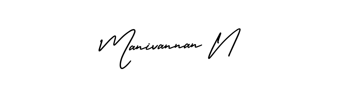 AmerikaSignatureDemo-Regular is a professional signature style that is perfect for those who want to add a touch of class to their signature. It is also a great choice for those who want to make their signature more unique. Get Manivannan N name to fancy signature for free. Manivannan N signature style 3 images and pictures png
